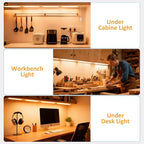 maylit Under Cabinet Lighting Plug in, Renter Friendly Lamp, Wired 110V 120V - Image 4