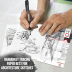 Raimarket Premium Tracing Paper Pack – 9x12 Inches, 100 Sheets, Transparent - Image 2
