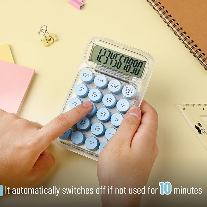 Mr. Pen- Mechanical Switch Calculator, 10 Digits, Transparent Body, Large LCD - Image 4