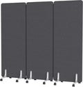 MORDEER 70.8" W x 63" H Freestanding Partition Room Dividers, Acoustic Panels by MORDEER