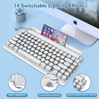 Adventurers Retro Typewriter Keyboard, 75% Layout 83 Keys Wireless Keyboard - Image 3