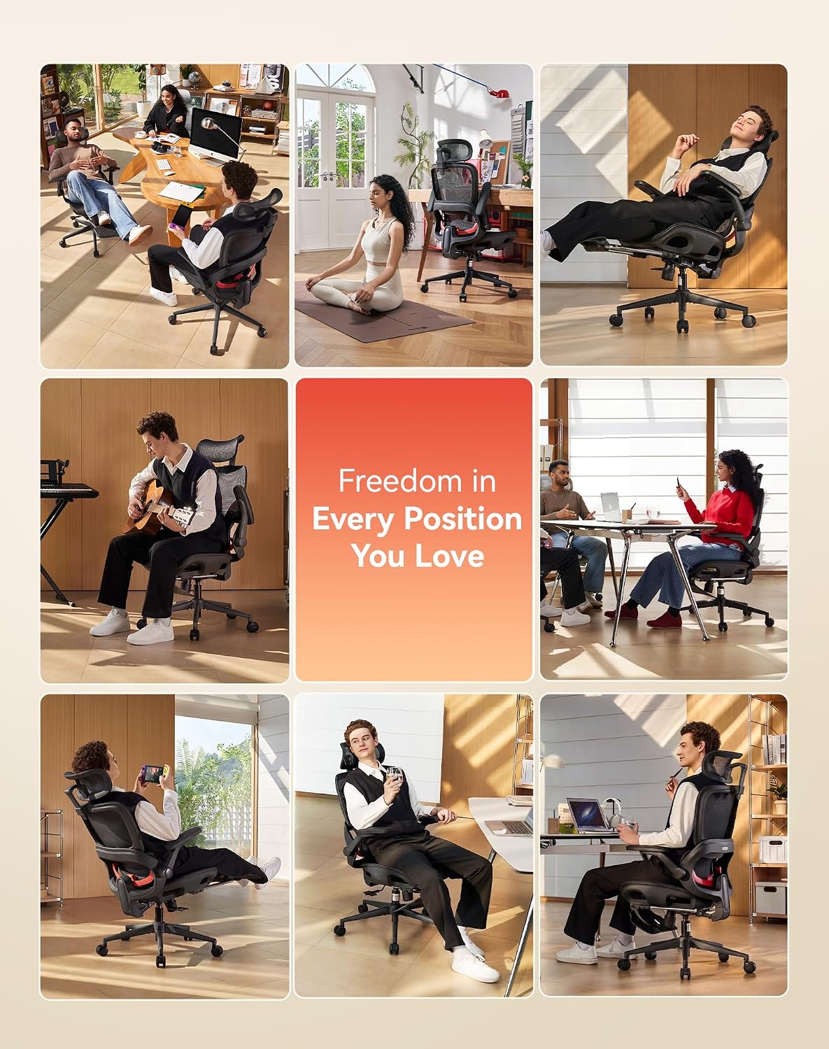 SIHOO B100 PRO Ergonomic Mesh Office Chair with Footrest