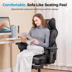 comhoma big and tall office chair heavy duty, front angle view