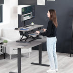 VIVO 42 inch Desk Converter, K Series, Height Adjustable Sit to Stand Riser - Image 9