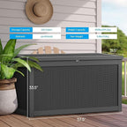 PATIOEASY Outdoor Storage Box 320GAL Waterproof Resin Deck Box, UV-Resistant - Image 3