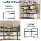 MilleLoom Metal Storage Shelves 4-Tiers, Adjustable Standing Wire Rack Shelf - Image 4