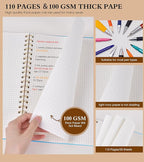 Graph Paper Notebook, Spiral Notebook Journal 8.5” x 11”, A4 Large Grid - Image 4