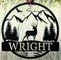 Custom Deer Outdoor Cabin Sign | Mountain Decor | Hunting Gift by LakeshoreMetalDecor