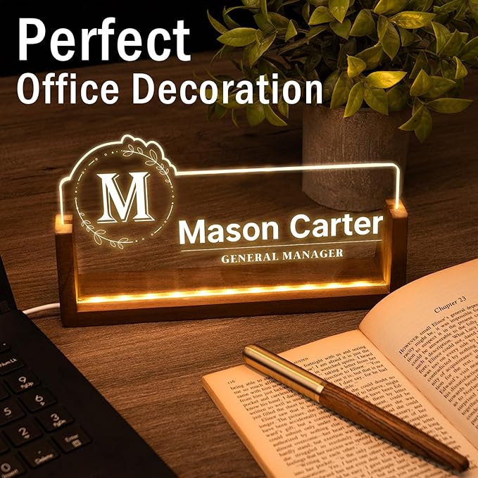 Desk Name Plate Personalized, Office Name Plate - Image 3
