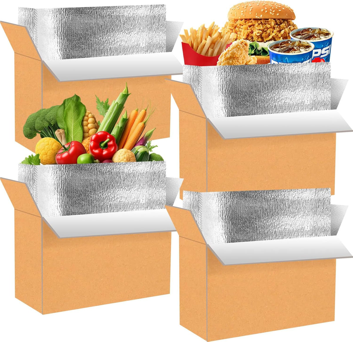 insulated shipping boxes with aluminum foil liner for, main product view