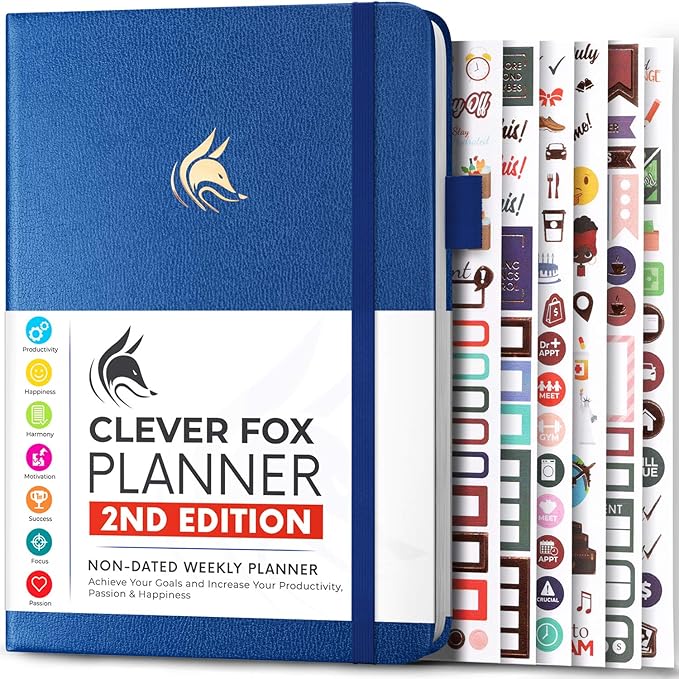 Clever Fox Planner 2nd Edition – Colorful Weekly & Monthly Goal Planner by CleverFox
