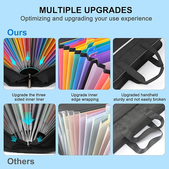SEEKIND Heavy Duty Accordian File Organizer - Image 3