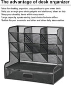 Marbrasse Mesh Pen Holder for Desk, Desk Organizers and Accessories for Office - Image 3