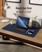 YSAGi Leather Desk Protector, Office Mat, Large Mouse Mat, Non-Slip PU Leather - Image 5