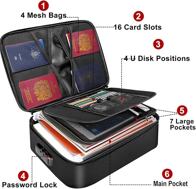 Fireproof Document Organizer, Large Size - Image 2