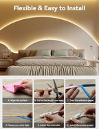 PAUTIX COB LED Strip Light, LED Lights 16.4ft, UL Listed Warm White 2700K - Image 6