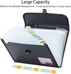 Legal Size 13 Pocket Accordian File Organizer Expanding File Folder - Image 3