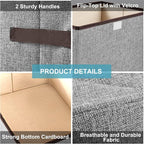 Bagnizer Linen Fabric Foldable Storage Cube Bin Organizer Basket - Image 3