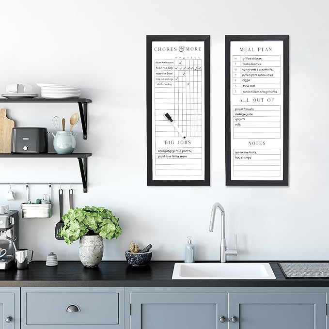 Sheffield Home Set of Two Family Planner Dry Erase Boards Featuring, Chore Chart - Image 2