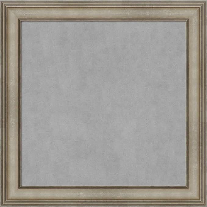 Amanti Art Silver Framed Magnetic Board 29x29 Medium Vision Board by AmantiArt