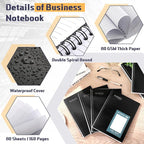 Resurhang 8 Pack Wirebound Business Notebook Legal Ruled Spiral Notebook 6-5/8" - Image 3