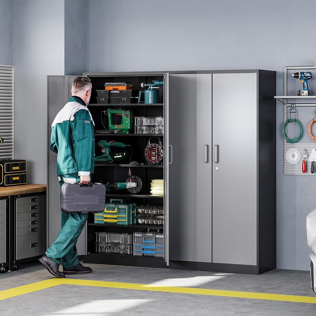 letaya metal storage cabinets with lock door and shown in use