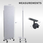VIVO Freestanding 24 x 66 inch Privacy Panel, Mobile Cubicle Divider, Single 24 - Image 2