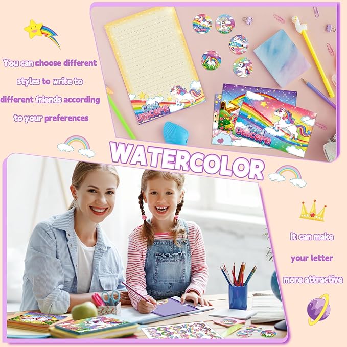 TaoBary 160 Pcs Stationery Paper Set 50 Double Sided Stationery Papers - Image 7