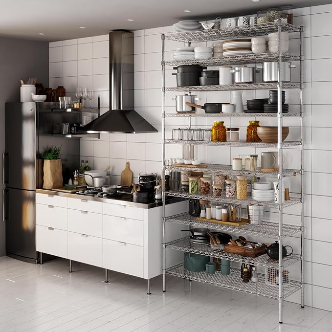 Regal Altair 18" Deep x 48" Wide x 96" Height Wire Shelving Kit | 10-Tier | NSF - Image 6