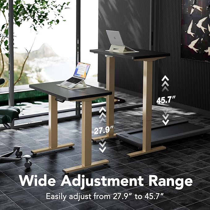HUANUO 32" Small Electric Standing Desk Adjustable Height, 4 Memory Height - Image 3