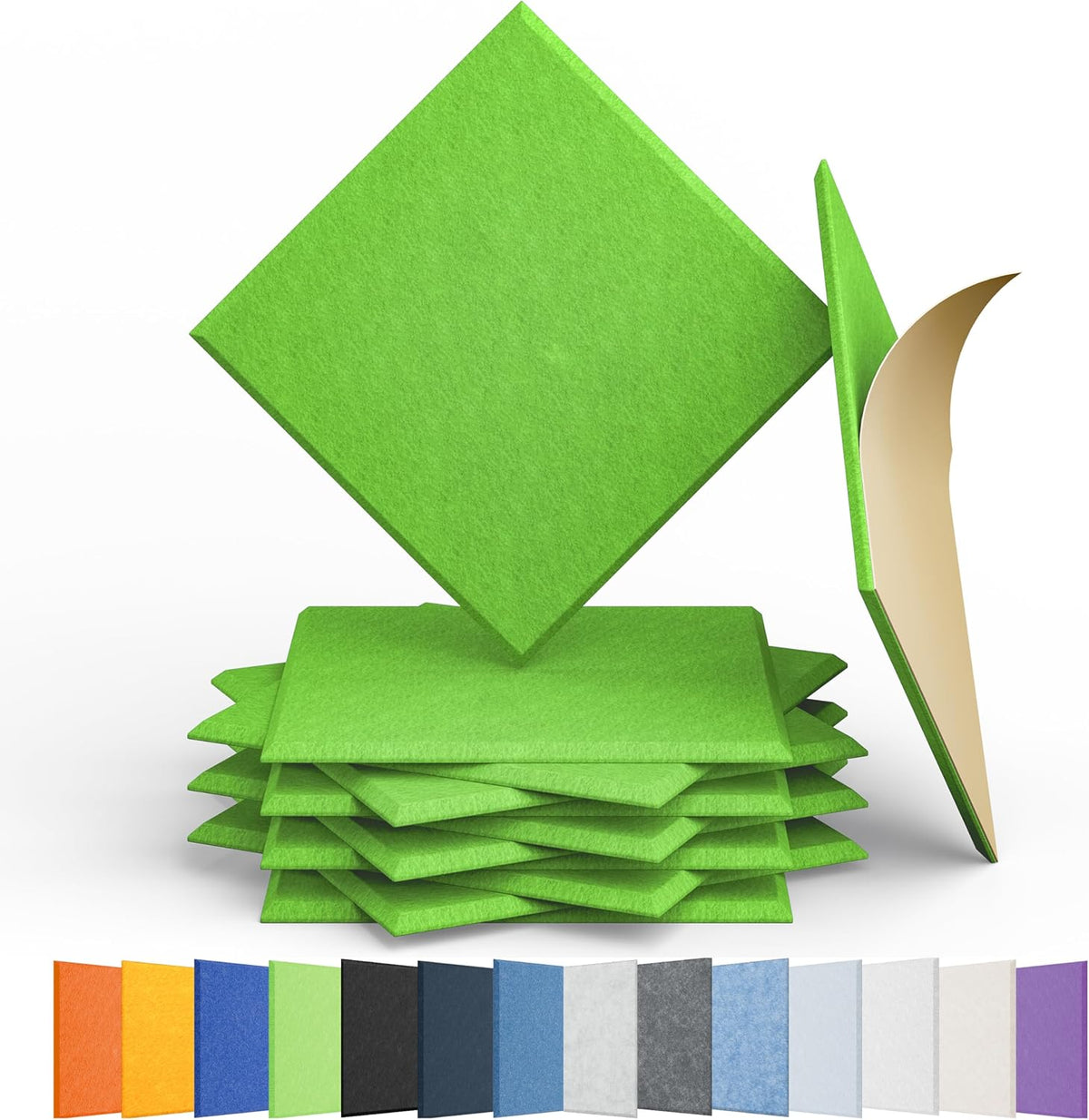 Amantech 12 Pack Acoustic Panels Self Adhesive Sound Proof Foam, High Density
