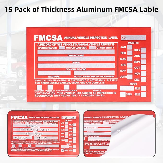 15-Pack Annual Vehicle Inspection Report Form, 3-Ply Carbonless Form and - Image 5