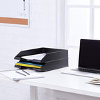 Amazon Basics Rectangular, Stackable Office Letter Organizer Desk Tray - Image 6
