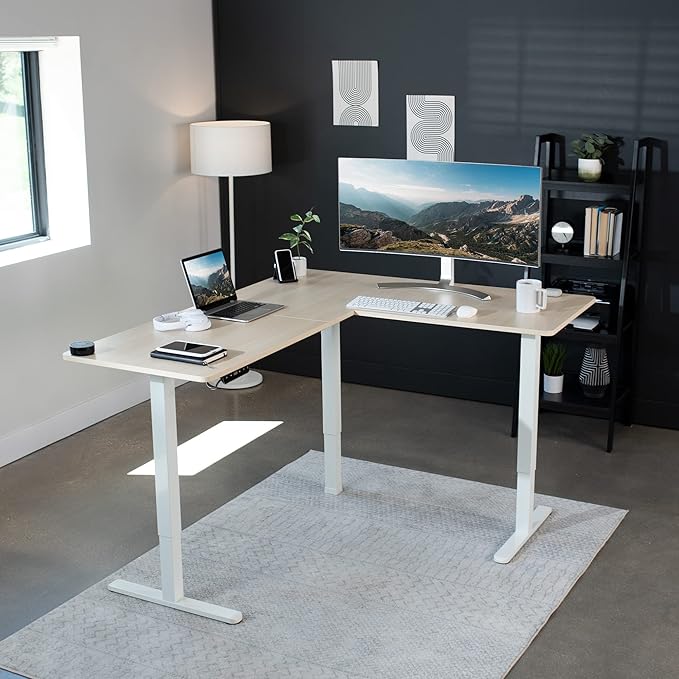 VIVO Electric Corner 63 x 55 inch L-Shaped Standing Desk, Memory Height - Image 8