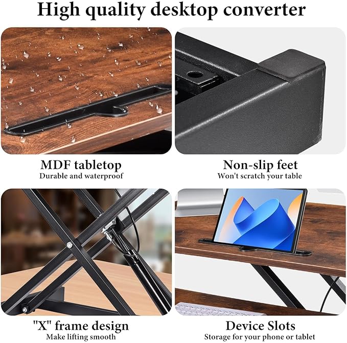 37 Inch Standing Desk Converter - Image 8