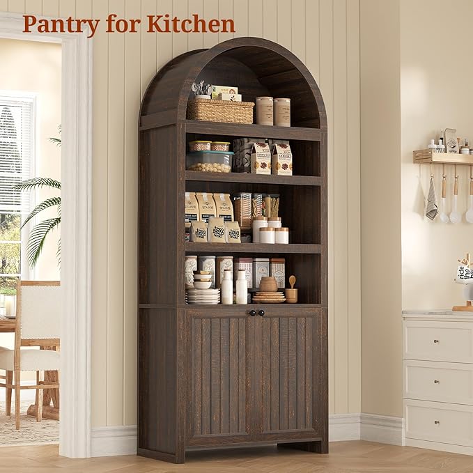 81" Tall Arched Cabinets, Bookcase - Image 6