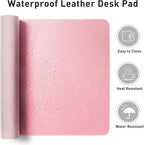Aothia Faux Leather Desk Mat – Large Mouse Pad, Non-Slip PU Leather Blotter - Image 6