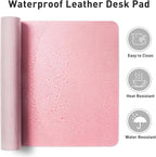 Aothia Leather Desk Pad Protector, Mouse Pad, Office Desk Mat, Non-Slip PU - Image 6