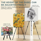AROIC 4 Pack Art Painting Display Easel Stands, Portable Adjustable Aluminum - Image 5