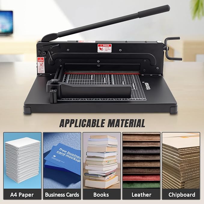 TIANSE Heavy Duty Guillotine Paper Cutter A4 12" Guillotine Paper Cutter 400 - Image 5