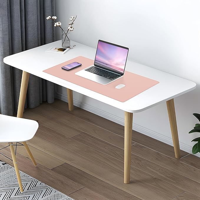 AFIING Dual-Sided Desk Pad, Natural Cork & PU Leather Large Mouse mats - Image 7