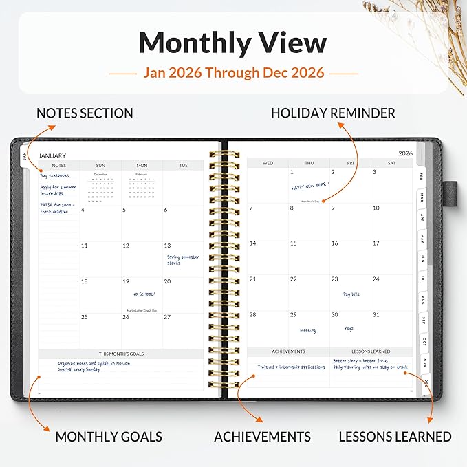 SUNEE 2026 Planner 8.5" x 11" – Dated Productivity Planner - Image 4