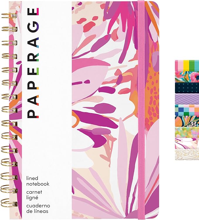 PAPERAGE Lined Spiral Journal Notebook, 160 Pages, Hardcover Journal by PAPERAGE