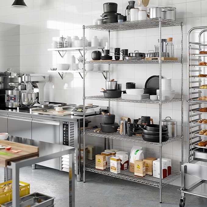 Regal Altair 24" Deep x 48" Wide x 86" Height Wire Shelving Kit | 5-Tier | NSF - Image 7