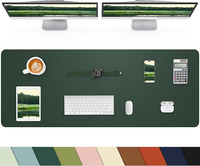 Desk mat Large, Leather Desk Pad Protector, Office Desk Mat, Mouse Pad by cebowa