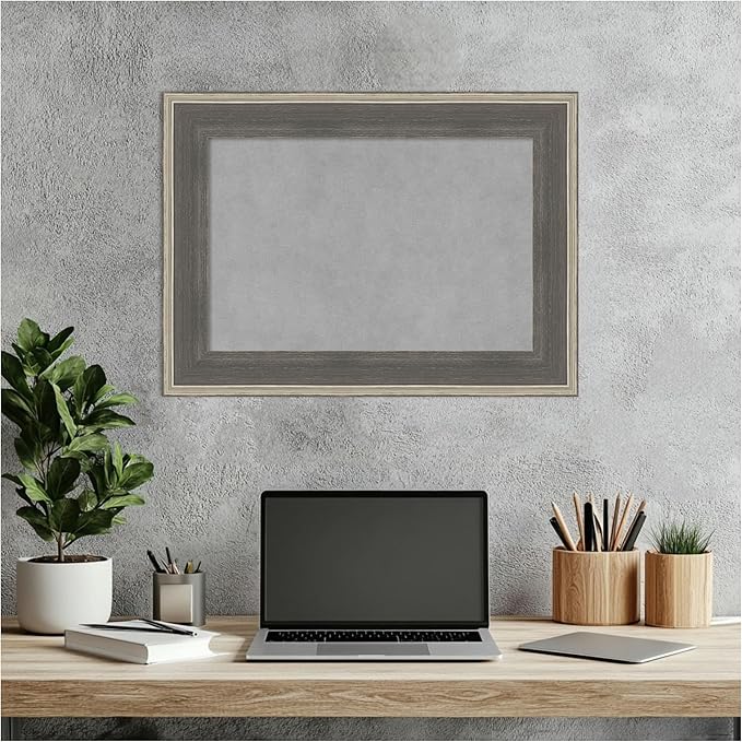 Amanti Art Grey Framed Magnetic Board 17x23 Small Vision Board - Image 6