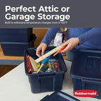 Rubbermaid Roughneck Tote 3 Gal, 6 Pack, Made in USA, Dark Indigo Metallic - Image 4