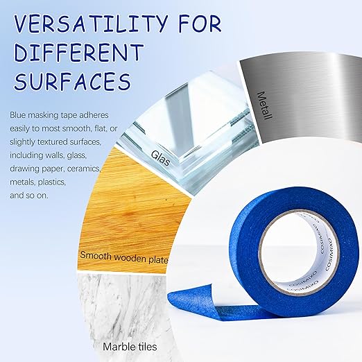COSIMIXO Blue Painters Tape 1.88 in x 60 Yds, 6 Rolls Pack – Professional Grade - Image 5