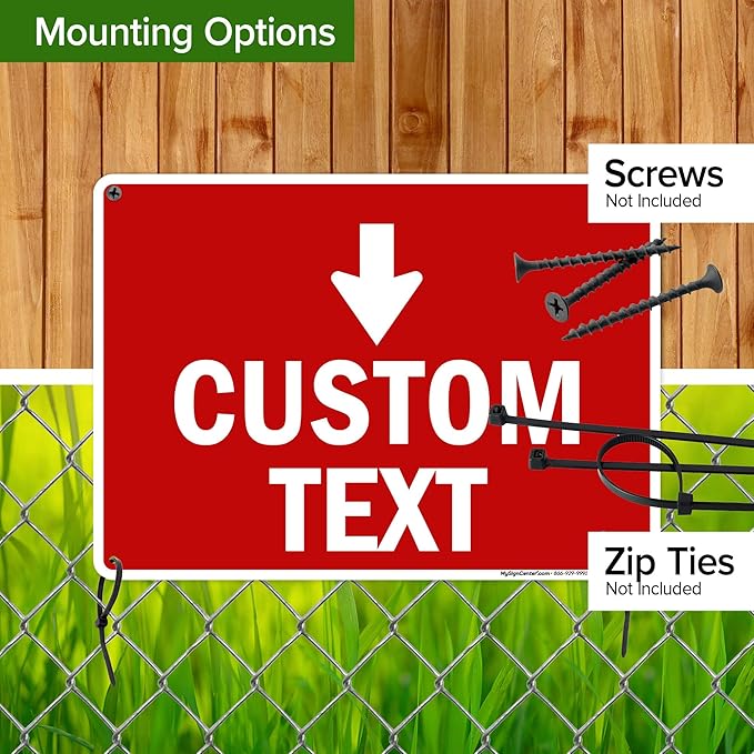 Custom Arrow, Custom Directional Sign, Down Arrow, 10x14 Inches, Rust Free .040 - Image 5