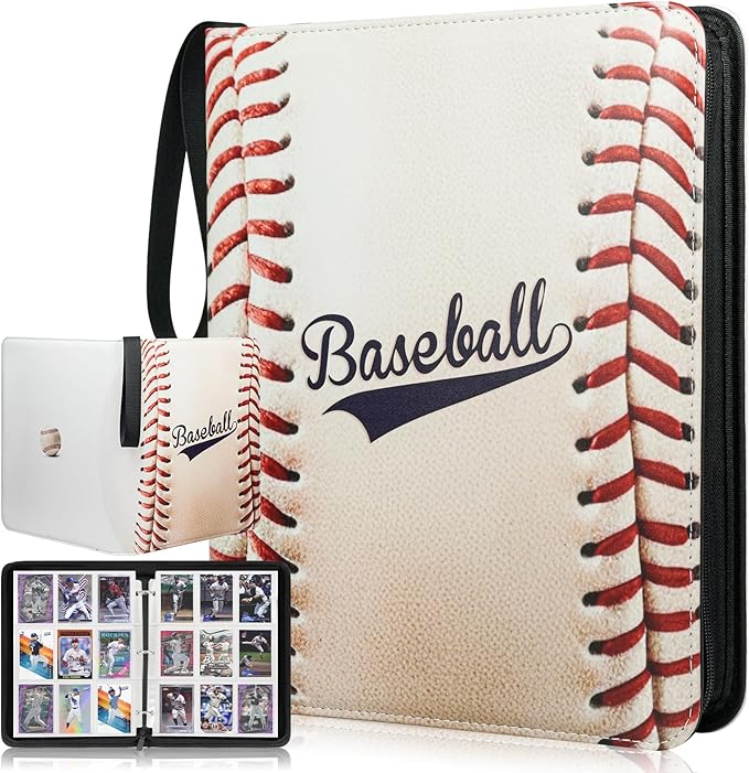 1080 Pockets Baseball Card Binder 9 Pocket, Trading Card Binder by Traier